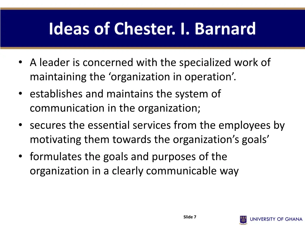 ideas of chester i barnard