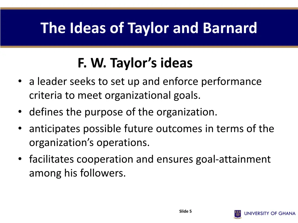 the ideas of taylor and barnard 1