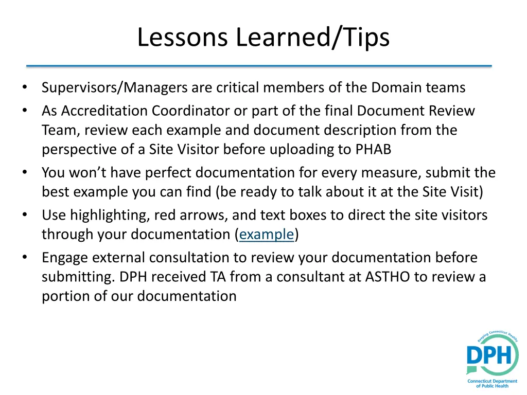 lessons learned tips