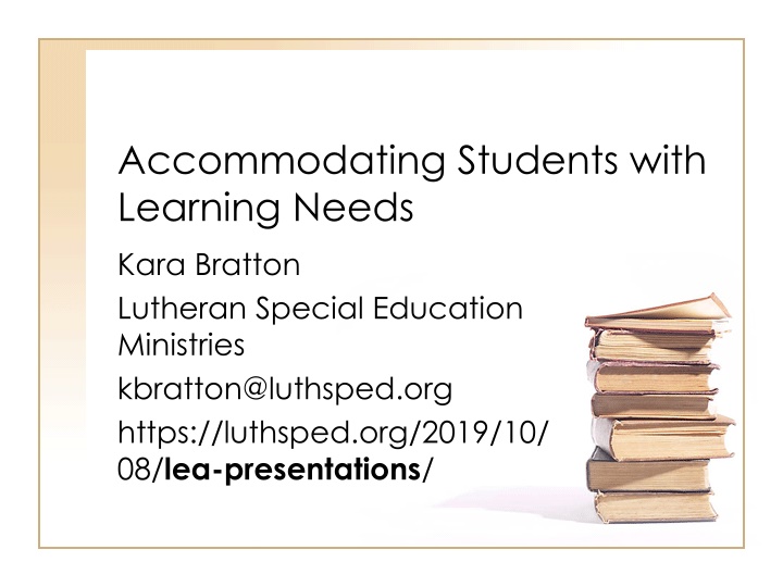 accommodating students with learning needs kara