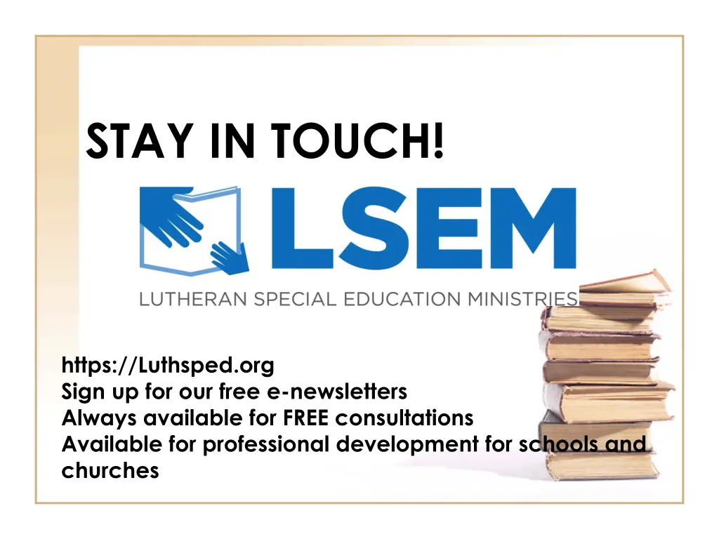 stay in touch