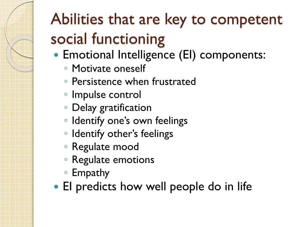 abilities that are key to competent social