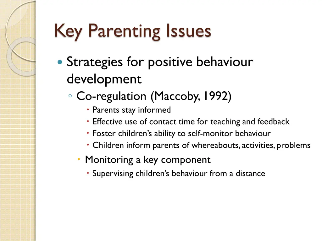key parenting issues