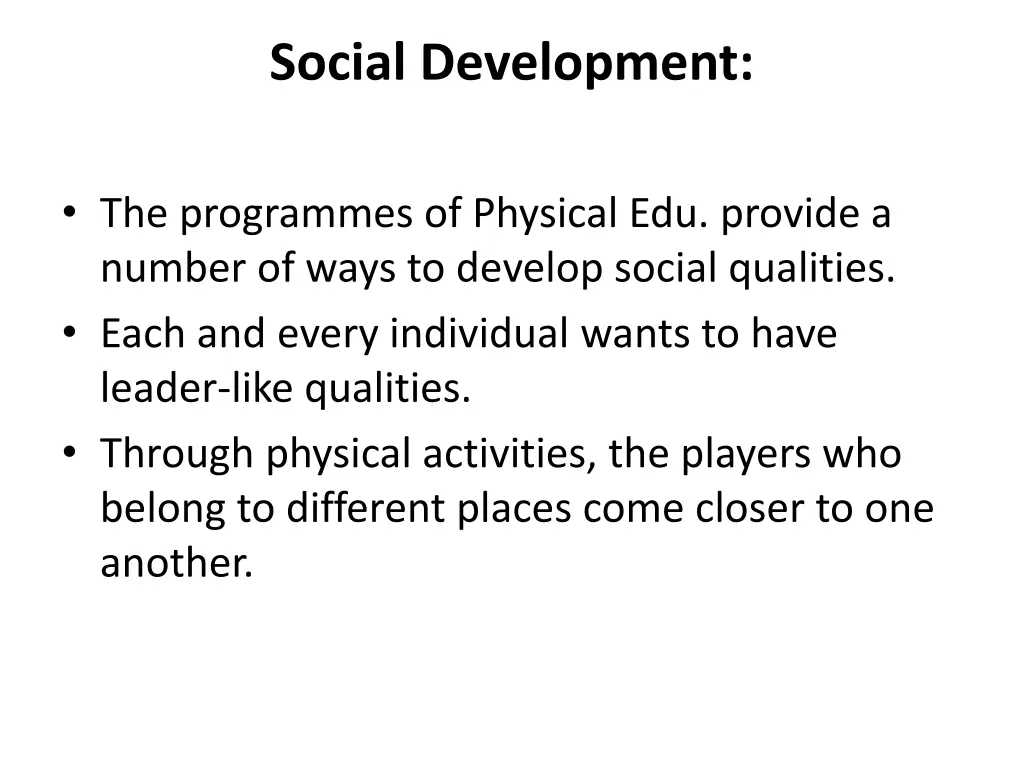 social development