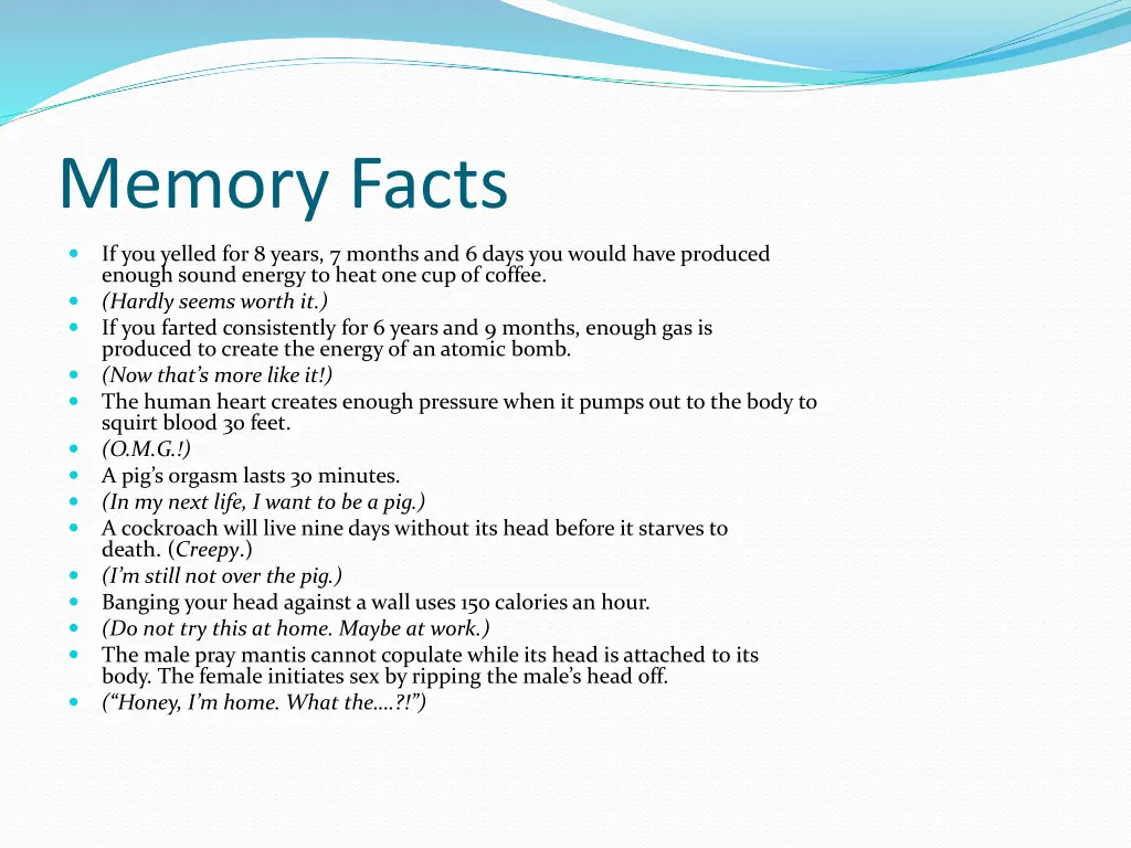 memory facts