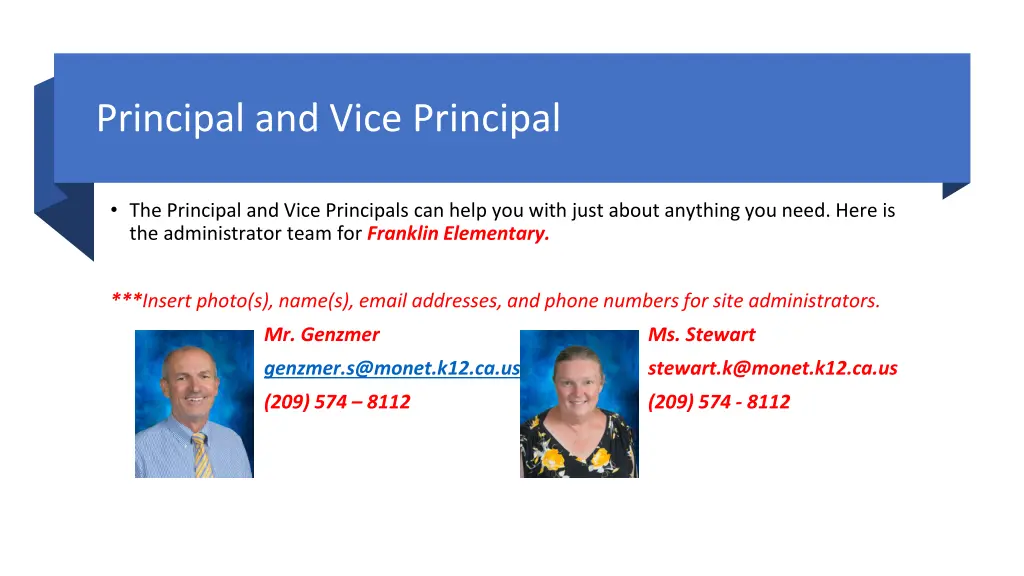 principal and vice principal