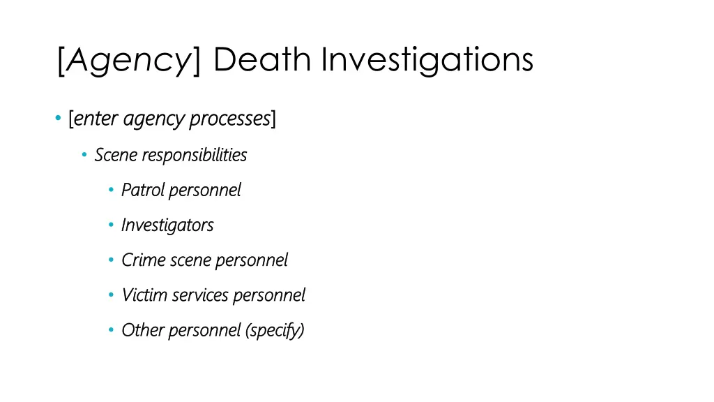 agency death investigations 1