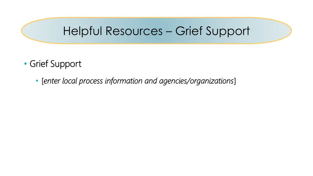 helpful resources grief support