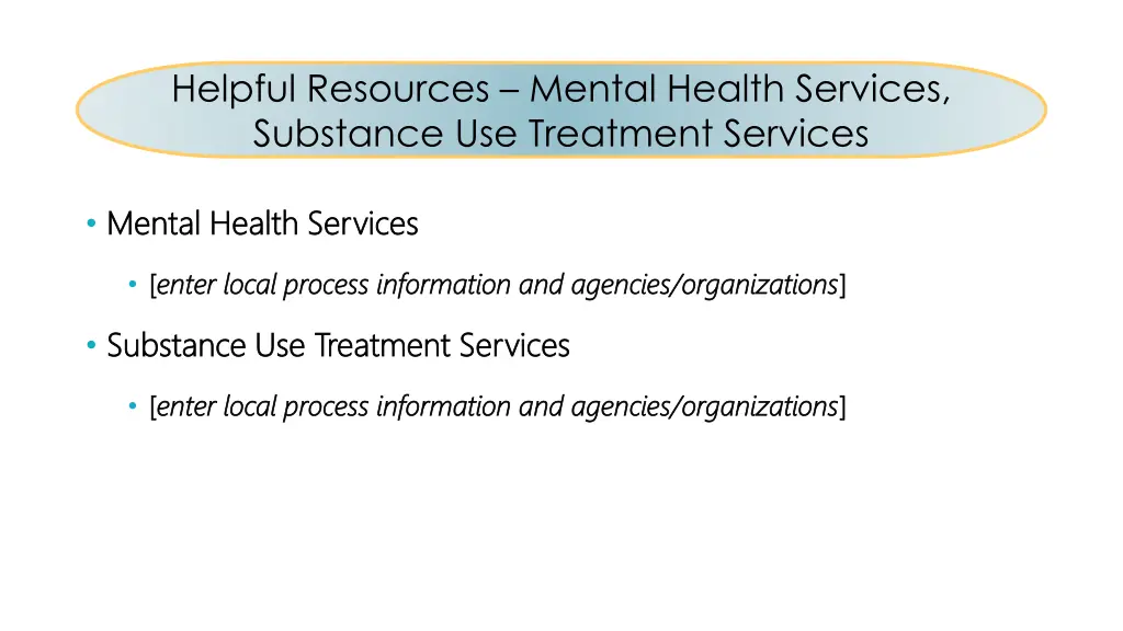 helpful resources mental health services