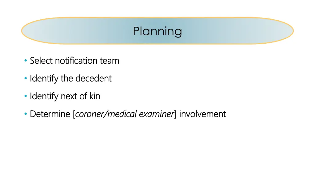 planning