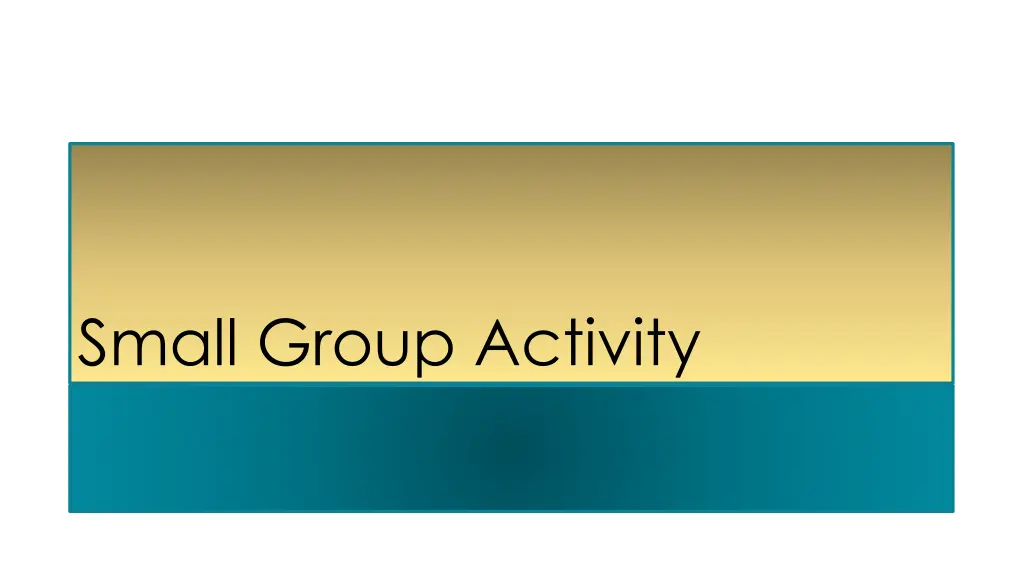 small group activity