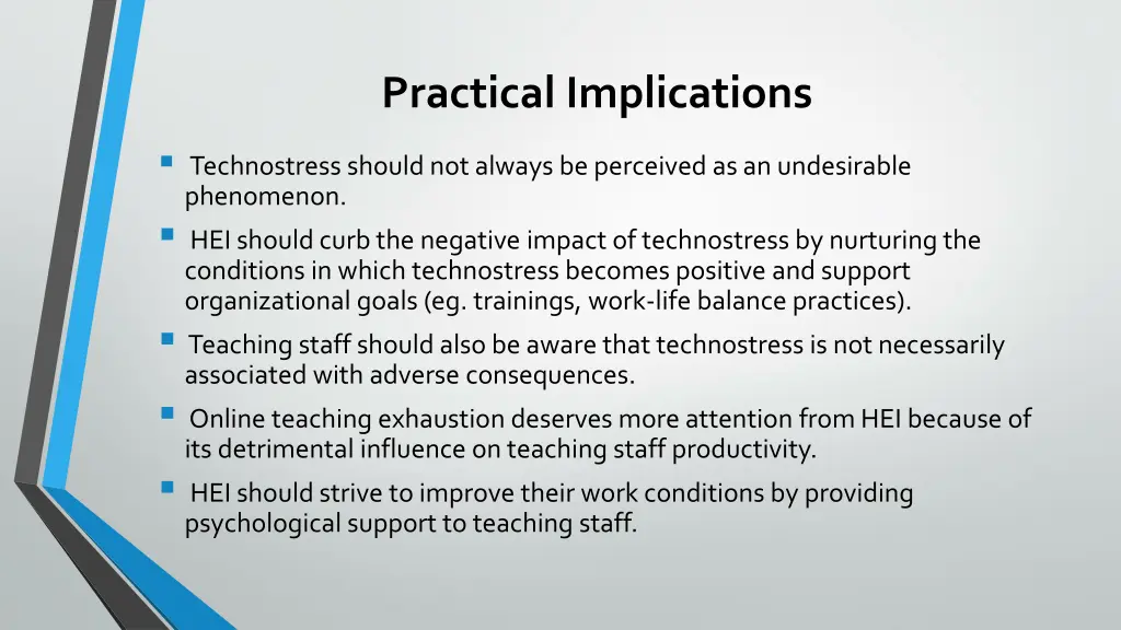 practical implications