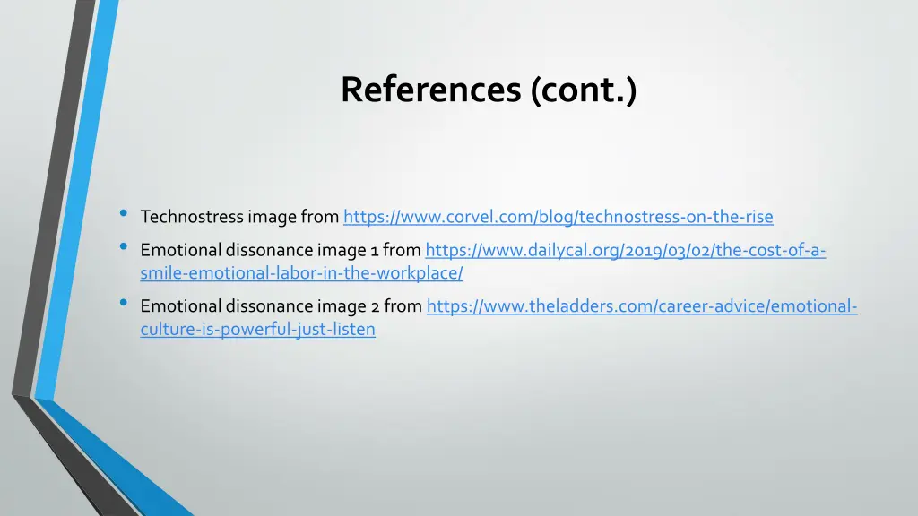 references cont