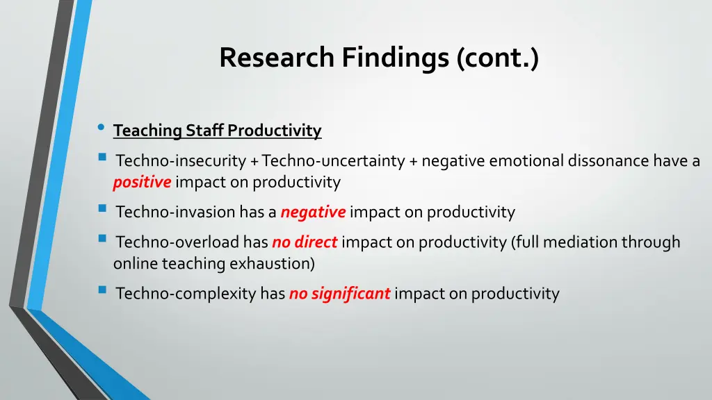 research findings cont 1