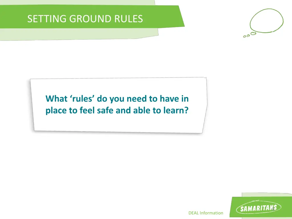 setting ground rules