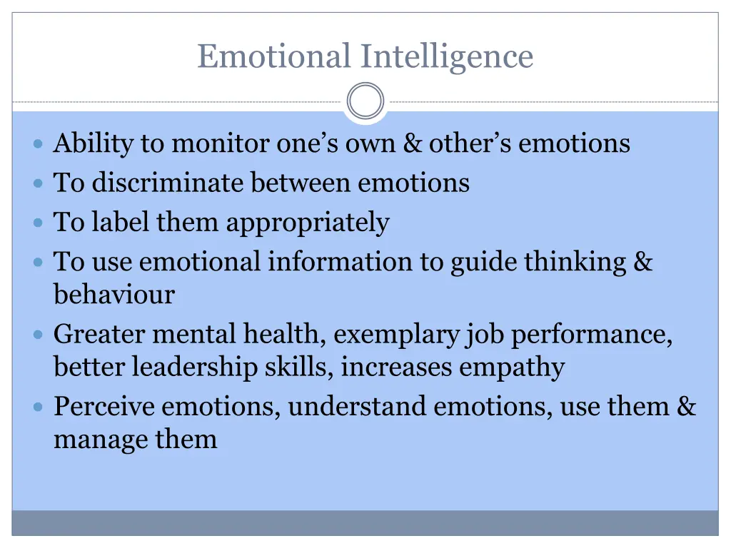 emotional intelligence