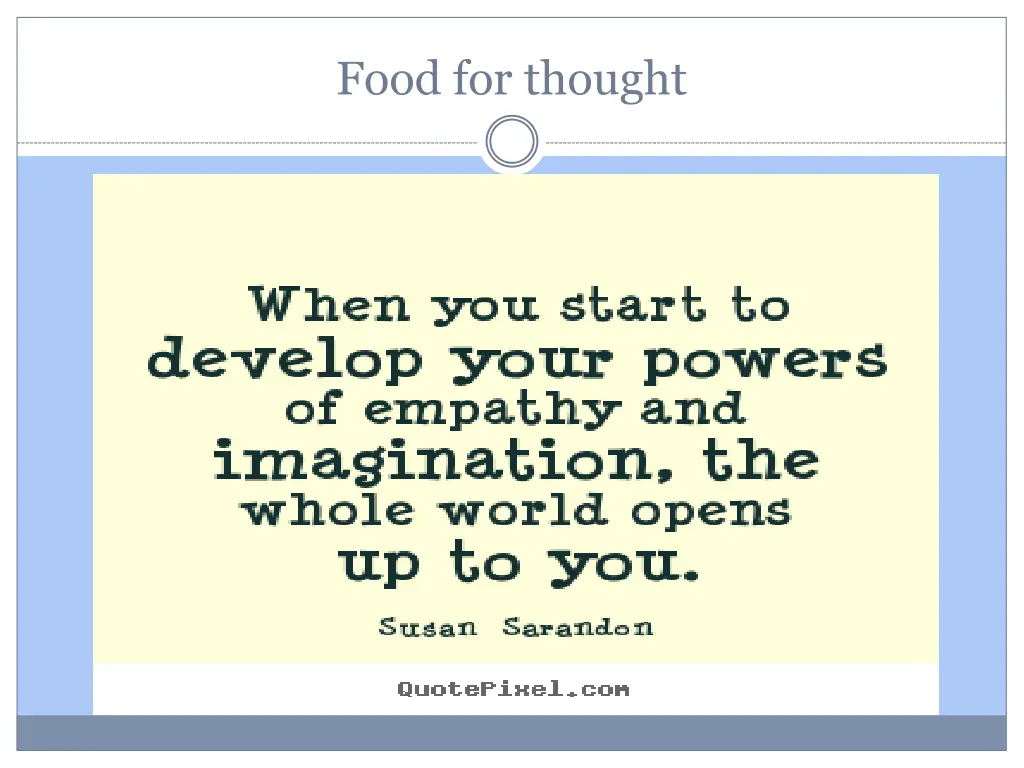 food for thought