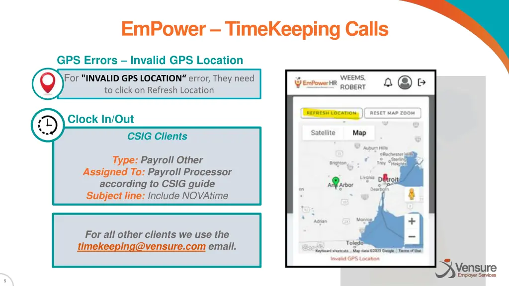 empower timekeeping calls