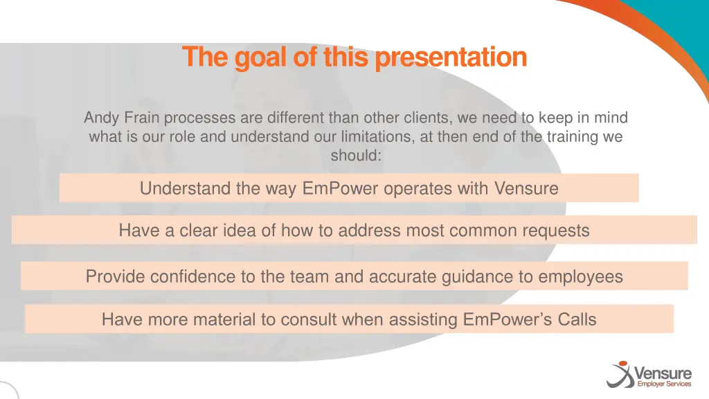 the goal of this presentation