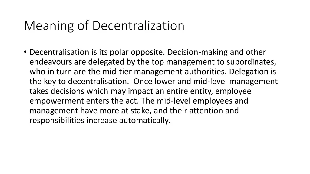 meaning of decentralization