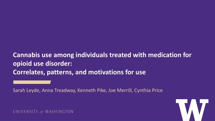 cannabis use among individuals treated with