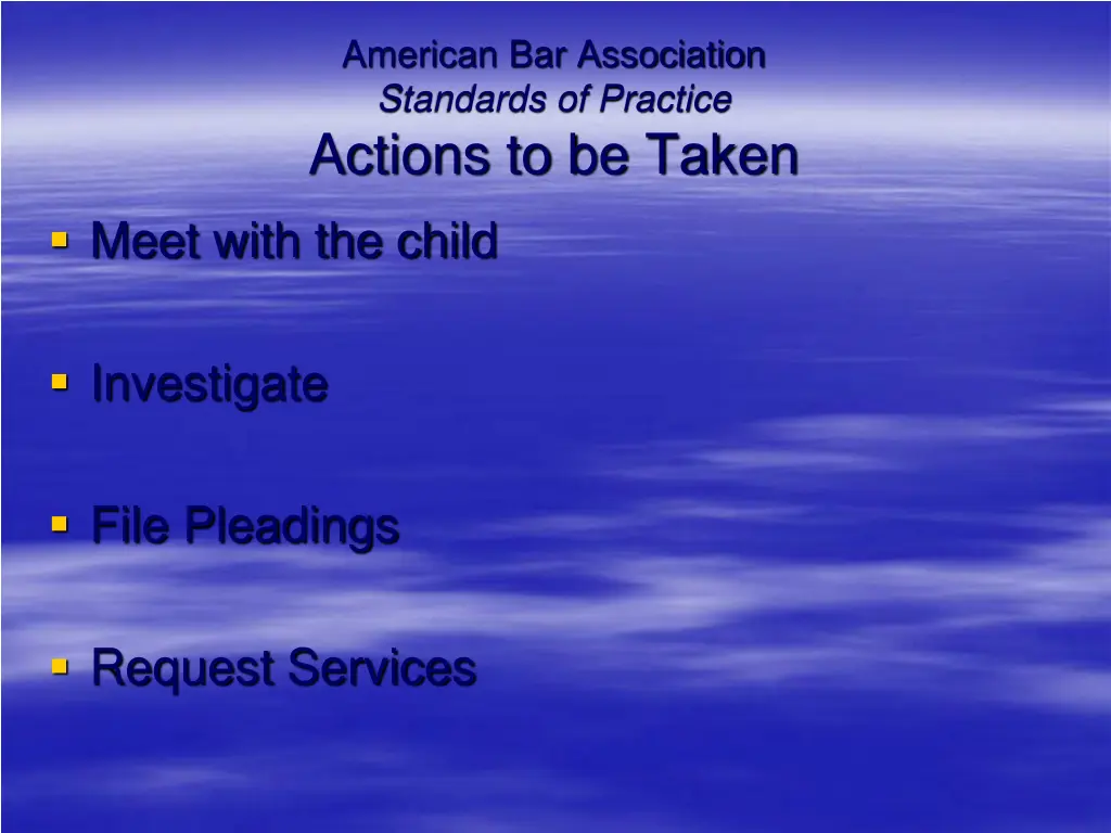 american bar association standards of practice 2