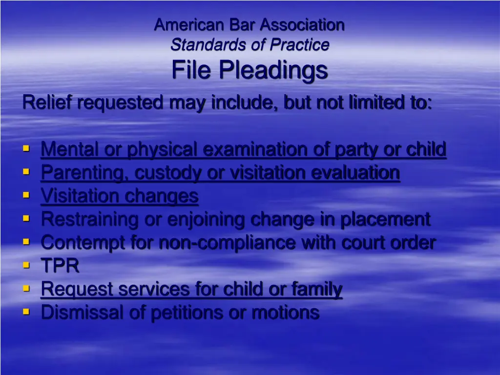 american bar association standards of practice 4