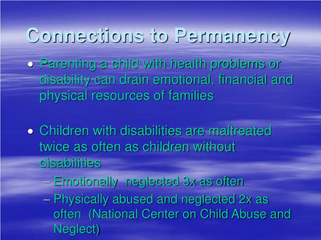 connections to permanency