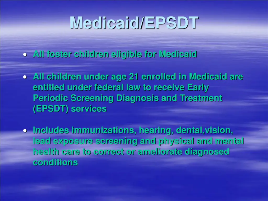 medicaid epsdt