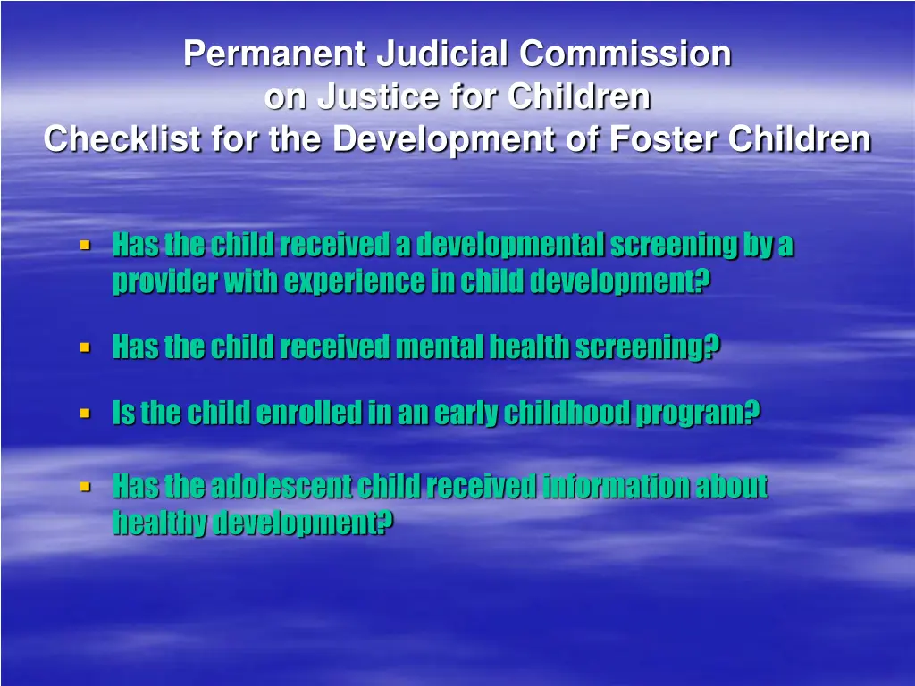 permanent judicial commission on justice 1
