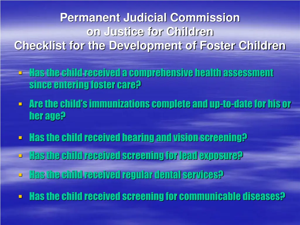permanent judicial commission on justice