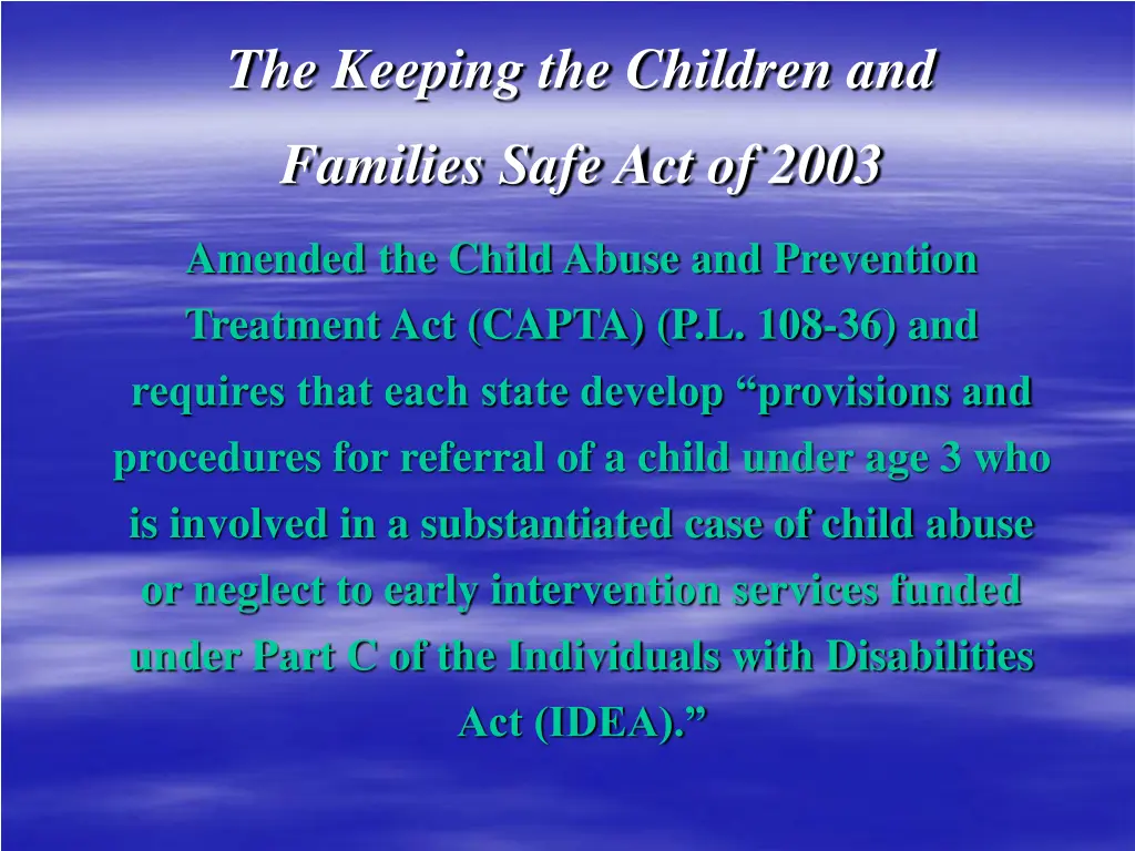 the keeping the children and