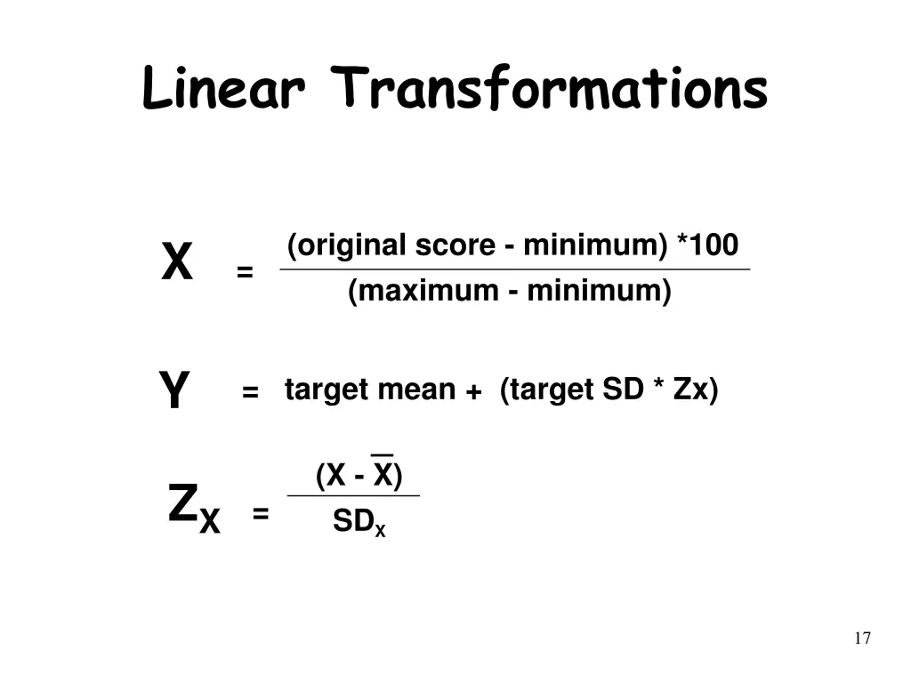 linear transformations