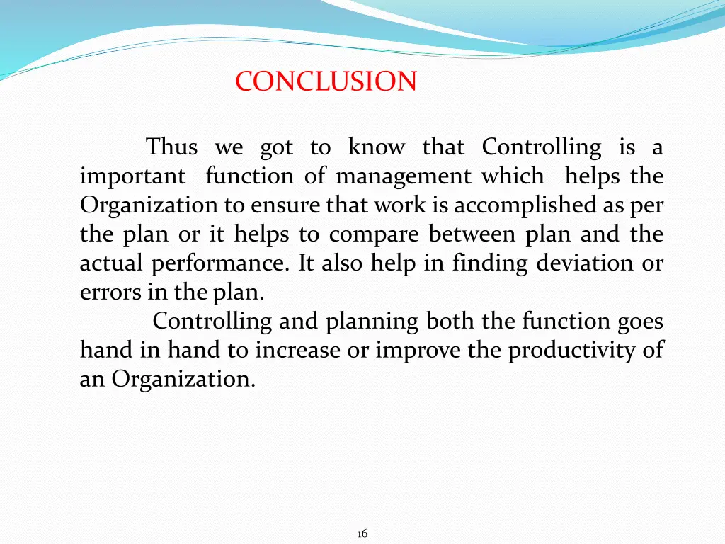 conclusion