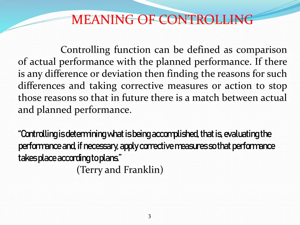 meaning of controlling