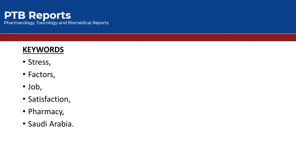 keywords stress factors job satisfaction pharmacy
