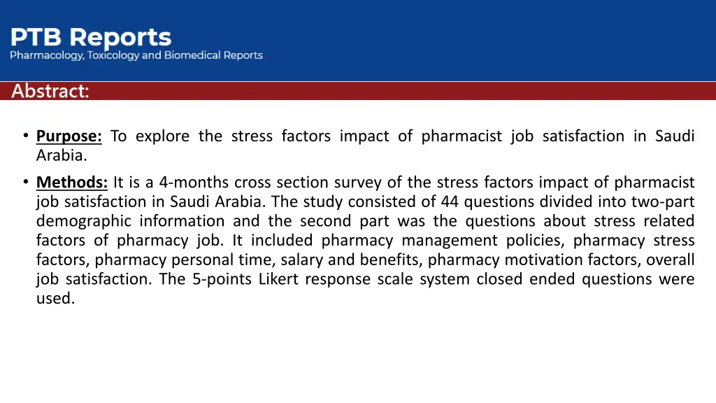 purpose to explore the stress factors impact