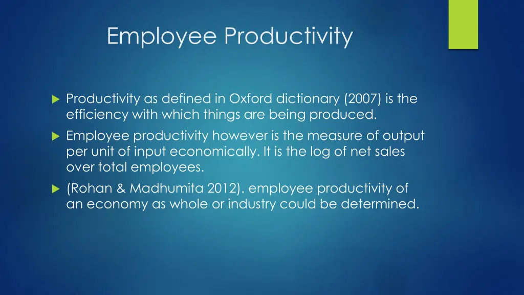 employee productivity