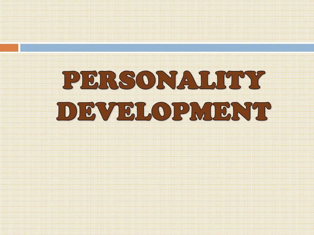 personality personality development development