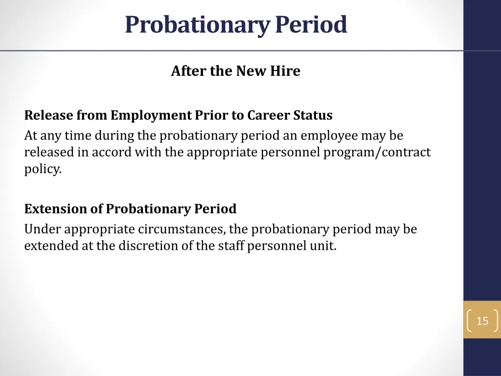 probationary period 2