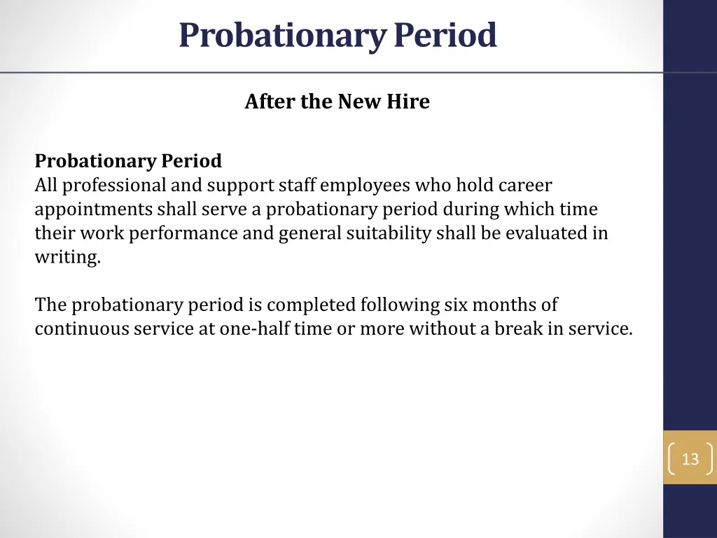 probationary period