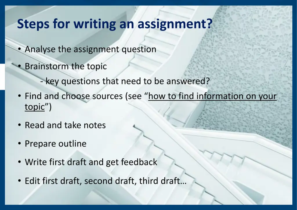 steps for writing an assignment
