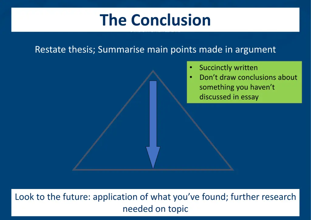 the conclusion
