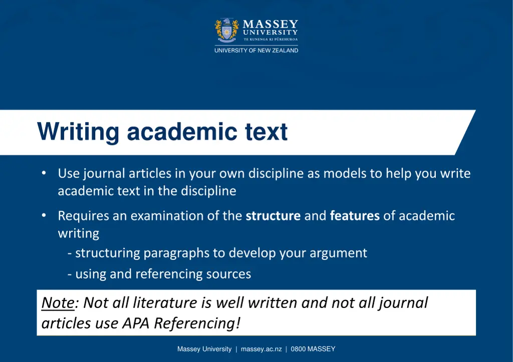 writing academic text