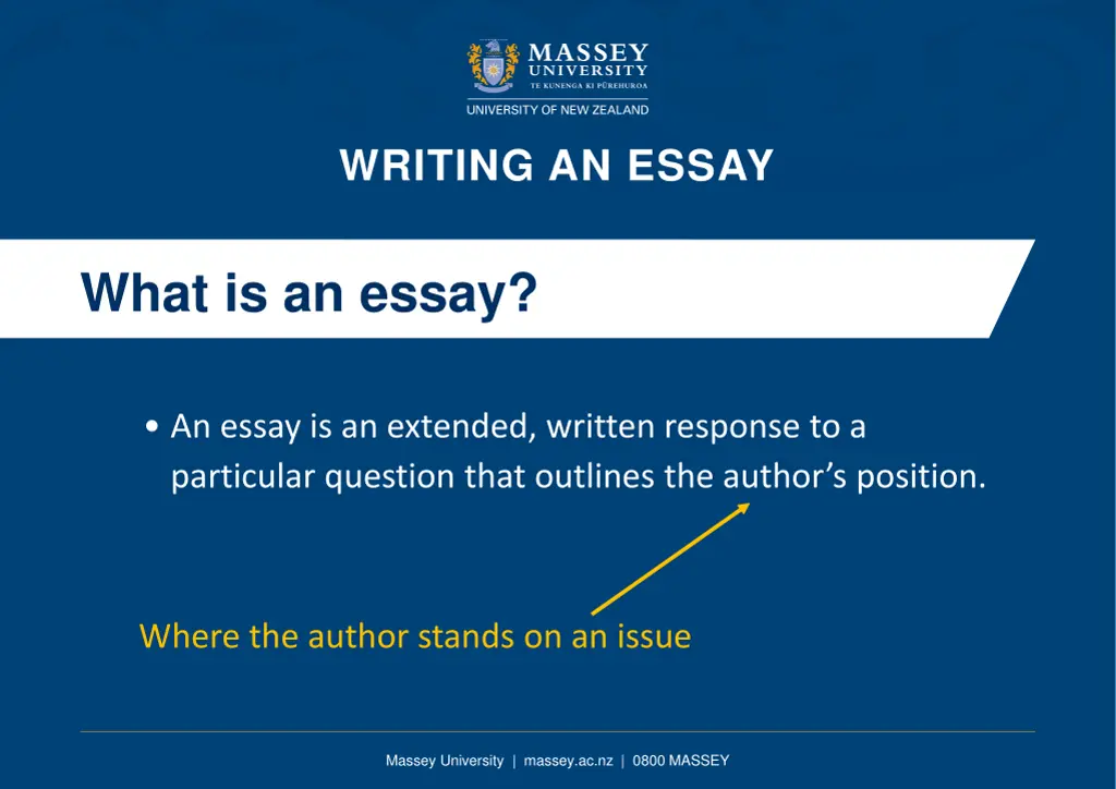 writing an essay