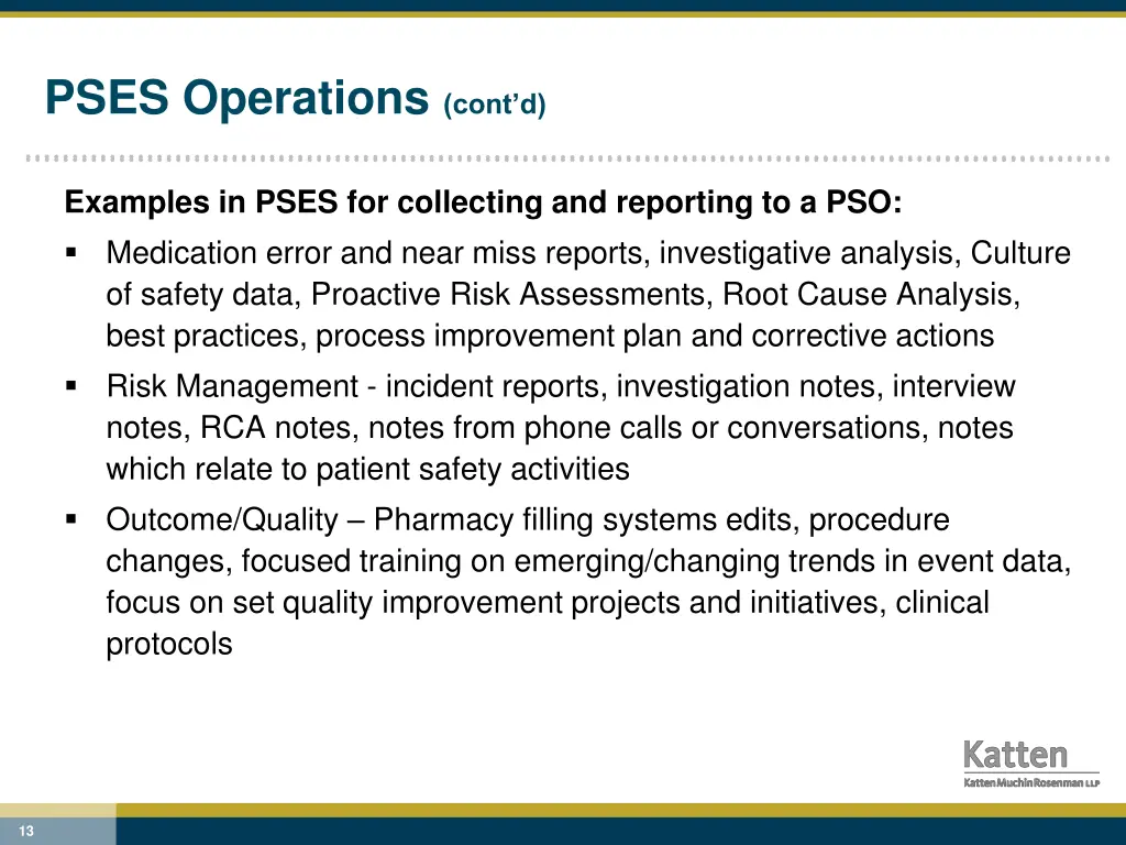 pses operations cont d