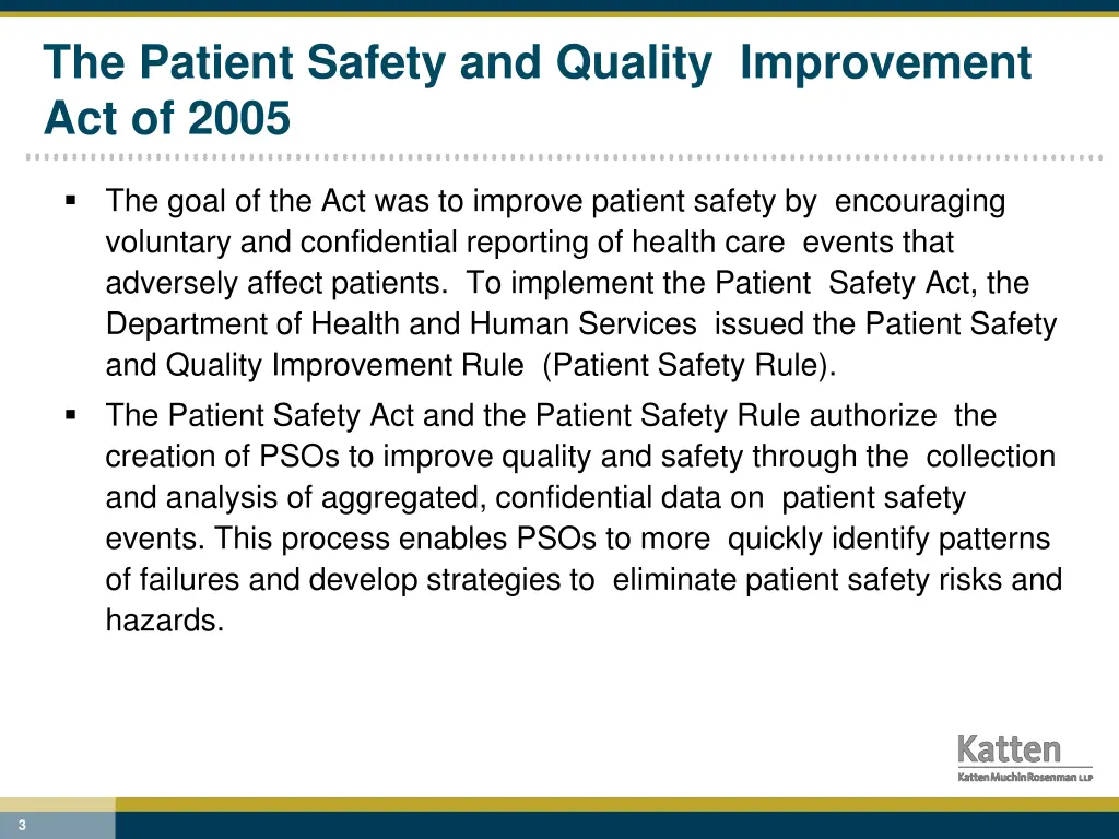 the patient safety and quality improvement
