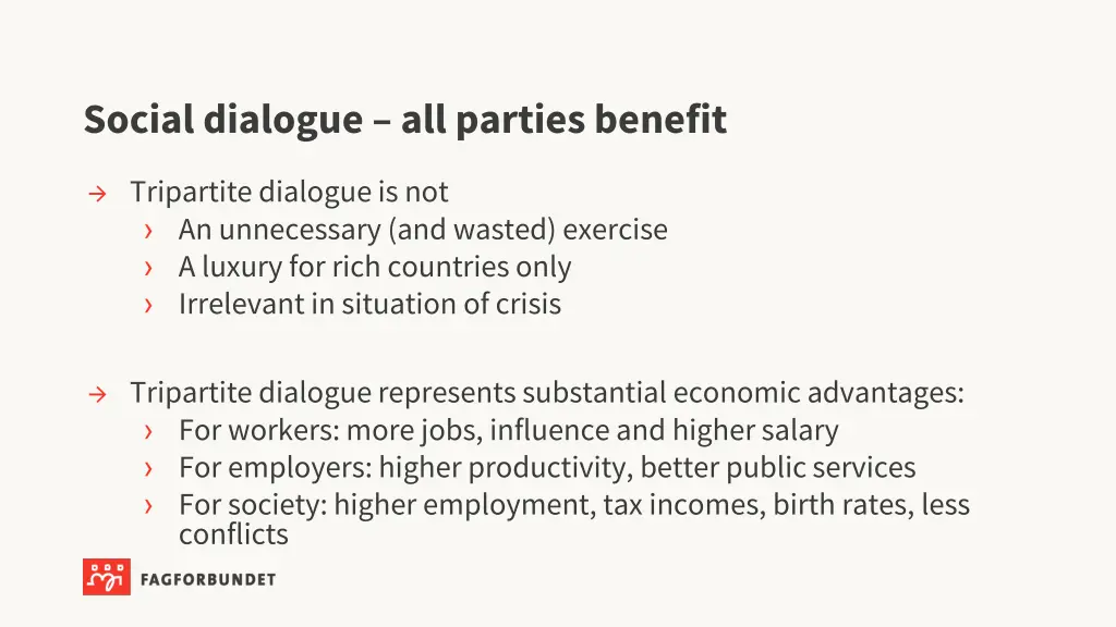 social dialogue all parties benefit