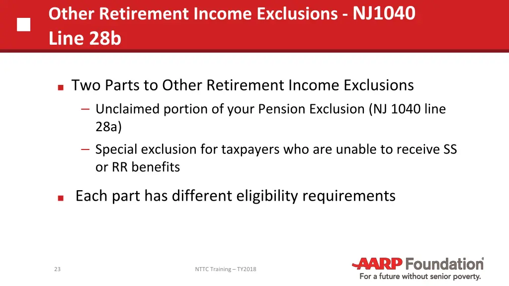 other retirement income exclusions nj1040 line 28b