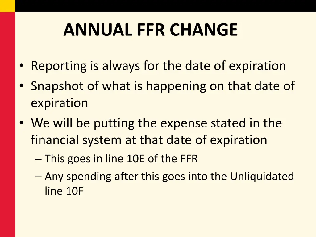 annual ffr change